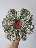 Bawełniana gumka scrunchie MAXI kwiaty